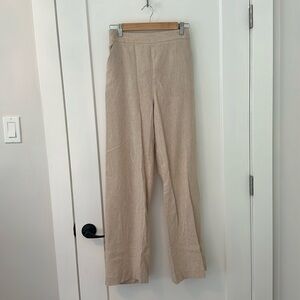ZARA high waisted linen pant